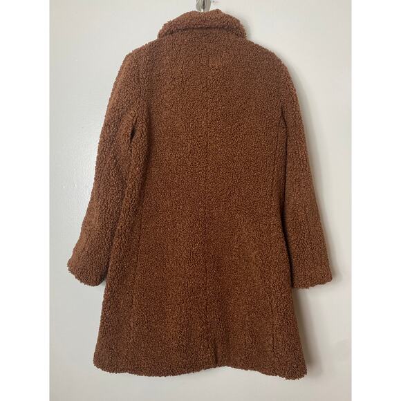 J. CREW COAT TEDDY SHERPA BROWN MEDIUM - Picture 4 of 15
